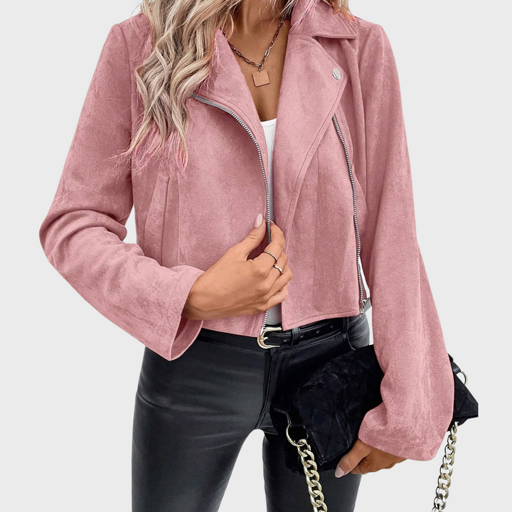 Ivona | Semišová elegantní bunda