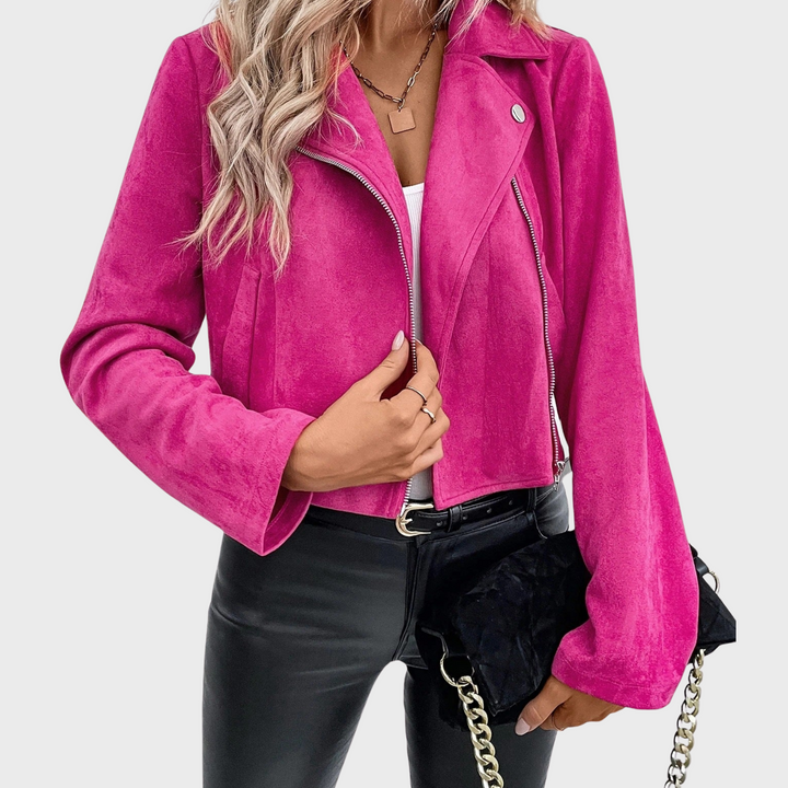 Ivona | Semišová elegantní bunda