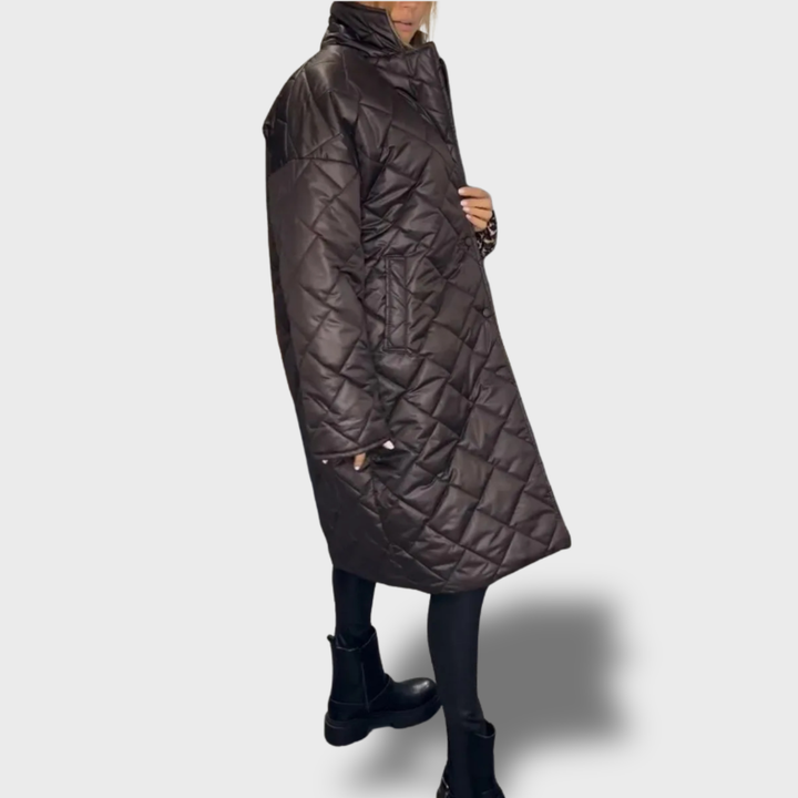 Ofira – Oboustranný prošívaný kabát s leopardí podšívkou