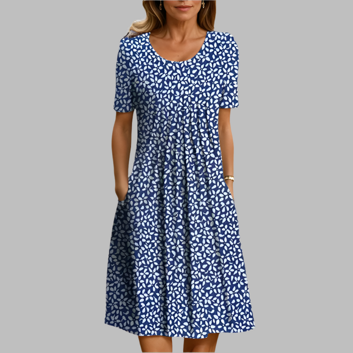 Marielle – Letní šaty s květinovým vzorem a kapsami