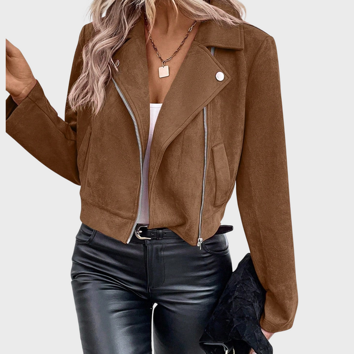 Ivona | Semišová elegantní bunda