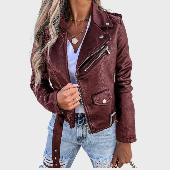 Kafka | Grace Kožená Bunda -Prémiová stylová bunda s vypasovaným střihem