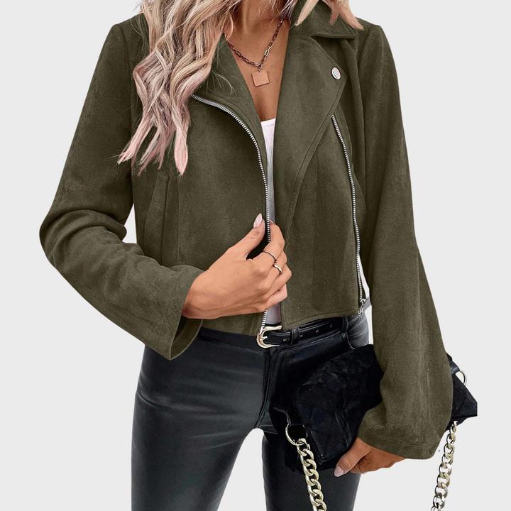 Ivona | Semišová elegantní bunda