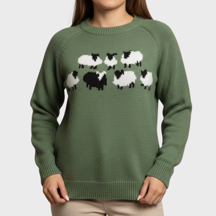 Ella | Pletený svetr s motivem oveček