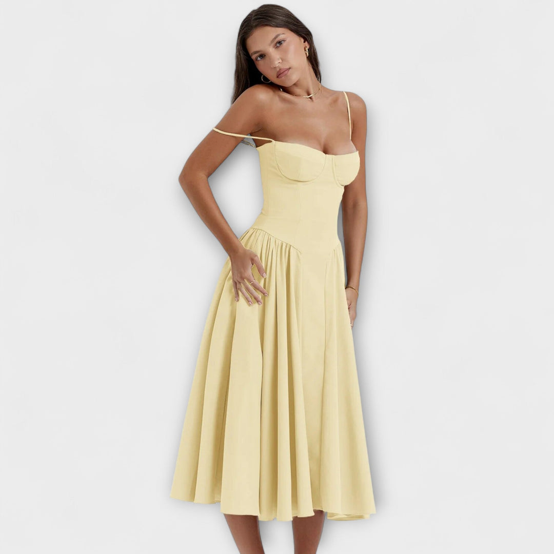 Rosalie - Elegantní Bezramenné Korzetové Šaty