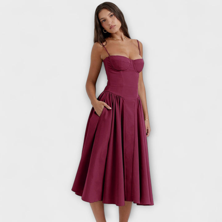 Rosalie - Elegantní Bezramenné Korzetové Šaty