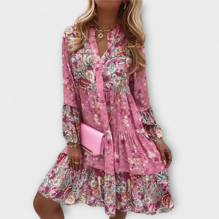 Valer - Letní Boho A-Linie Šaty