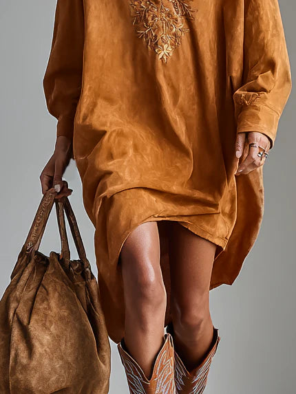 Lorena | Midi šaty s dlouhým rukávem