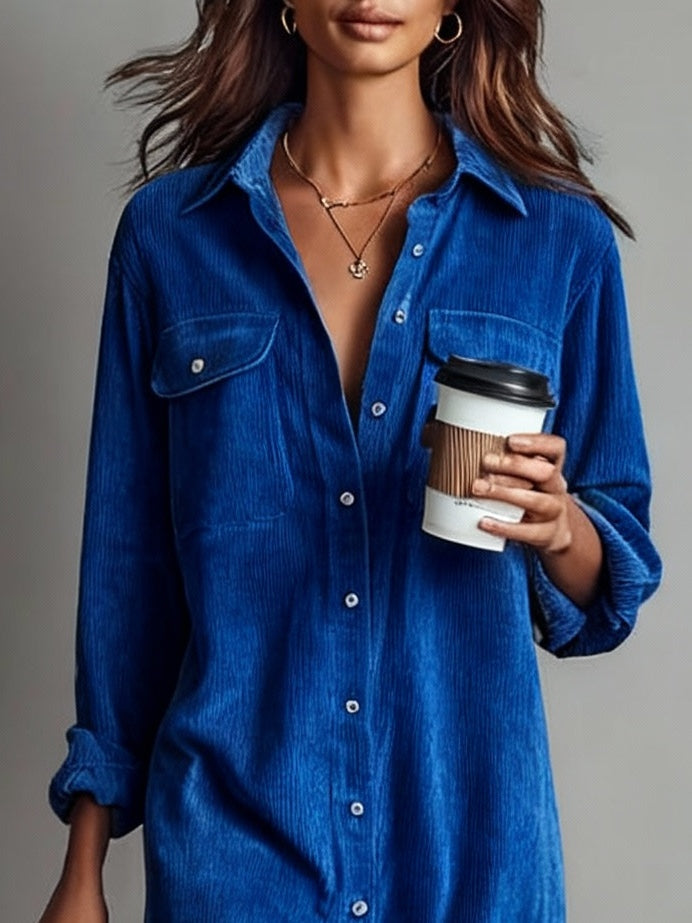 Novi | Midi šaty s náprsními kapsami