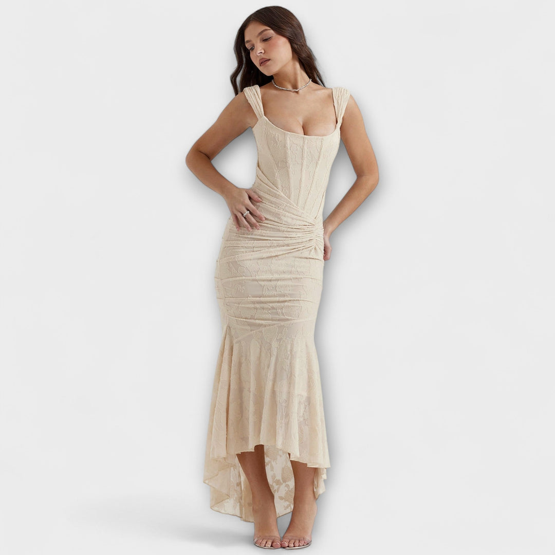 Renske - Dlouhé Šaty s Elegantním a Vysoce Kvalitním Korzetem