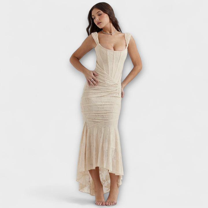 Renske - Dlouhé Šaty s Elegantním a Vysoce Kvalitním Korzetem