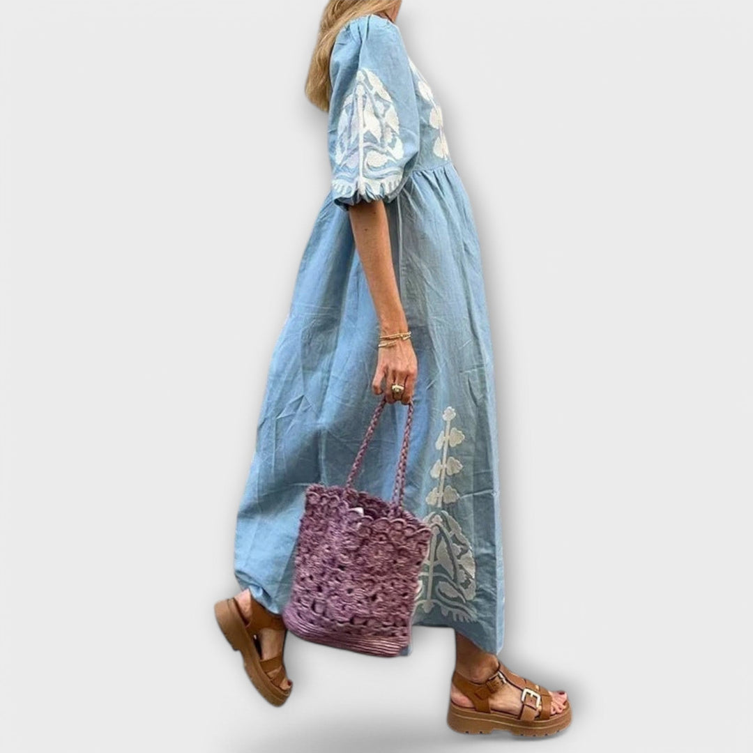 Tištěné šaty pro bez námahy elegantní vzhled