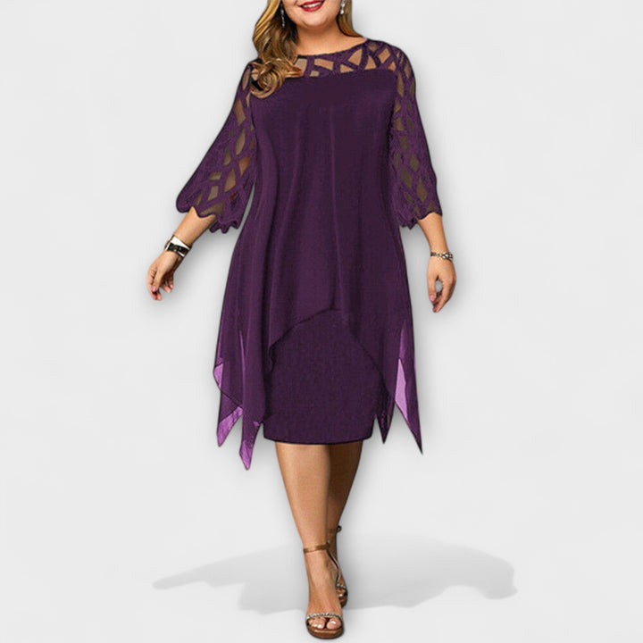 Jamie - Stylová Midi Šaty ve Velikosti Plus