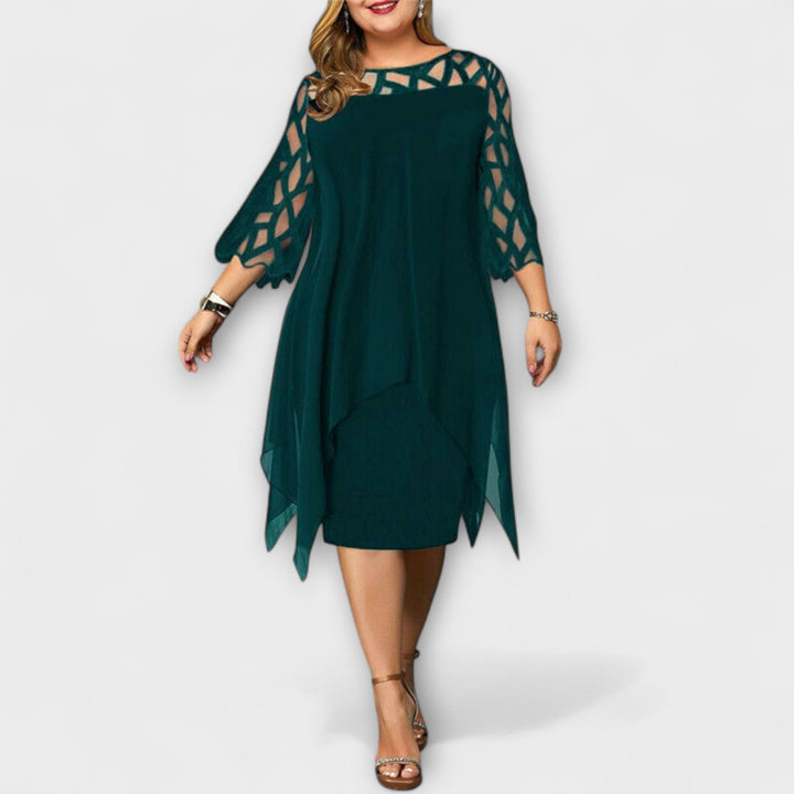 Jamie - Stylová Midi Šaty ve Velikosti Plus